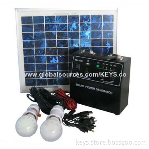 Portable solar power system solar lighting kit for outdoor, travel use